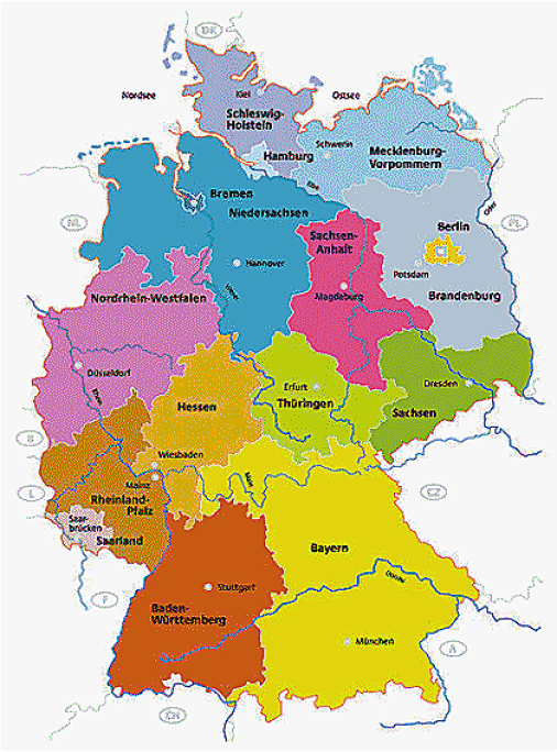 Kinderschminken Deutschland-Karte