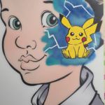 Kinderschminken Pikachu – gelbes Pokémon-Motiv