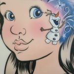 Kinderschminken Schneemann - winterliches Gesichtsmotiv von Joyrento