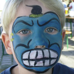 Kinderschminken Dschinn – blaues Fantasy-Gesicht